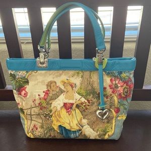 Brighton Reversible Blue Leather Bag